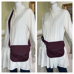 Lululemon Maroon Crossbody Fold Over Convertible Fanny Pack